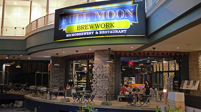 Fullmoon Brewpub in Phuket that serves their brew onsite and import their own beers brewed in Australia.