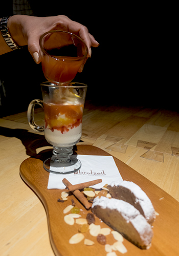 Christmas Gluwein Brotzeit cold with ice cream