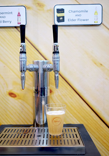 Mixed drinks served through nitro tap