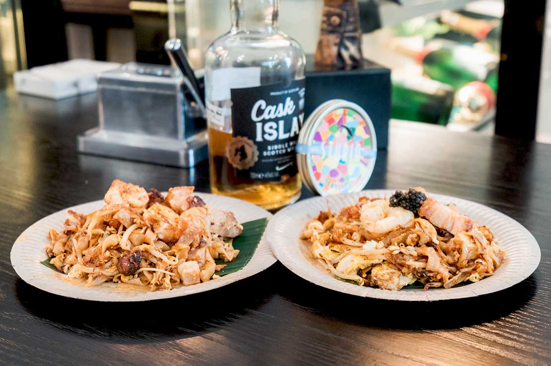 Whisky kuey teow at Dram & Leaf launch