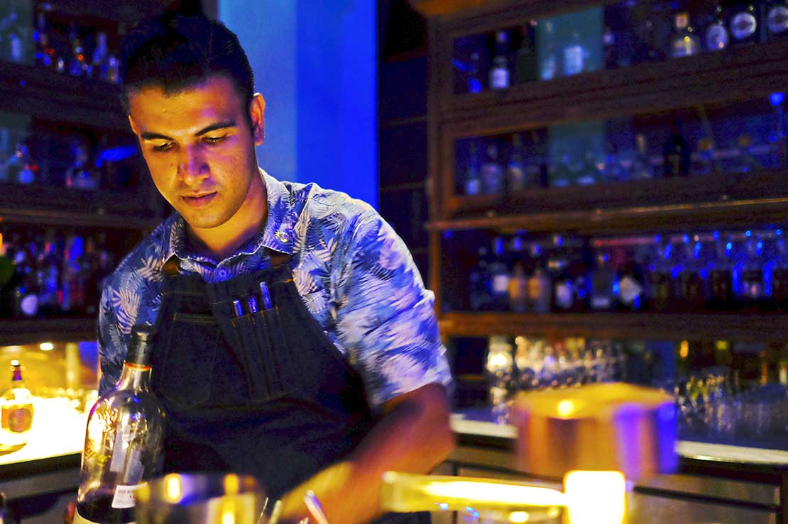 Head Bartender of Rhu Bar Langkawi, Surinder Virk