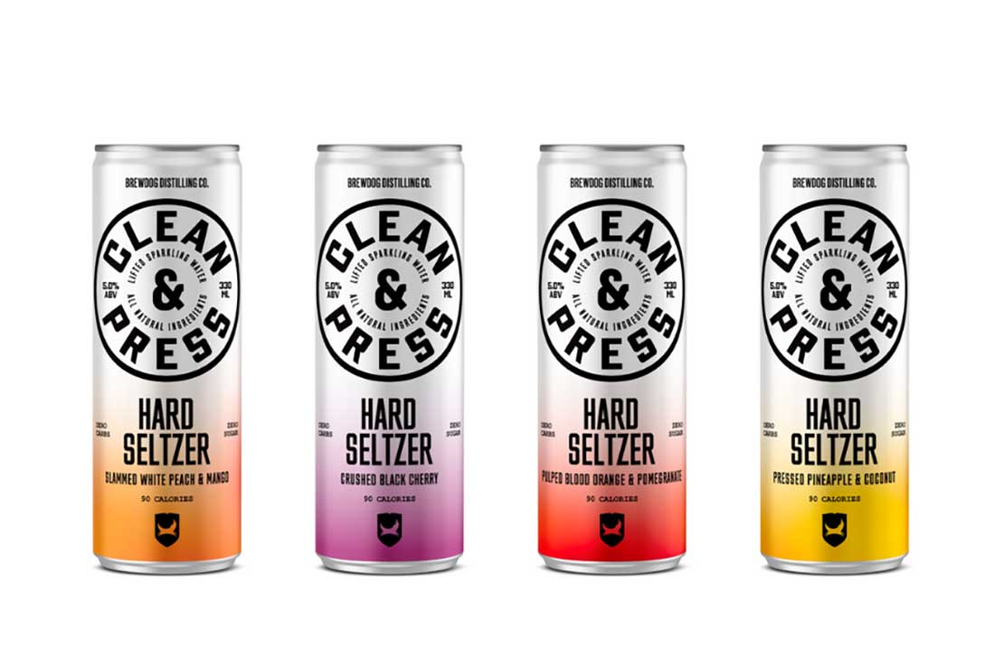 Brewdog Clean and Press brand hard seltzer