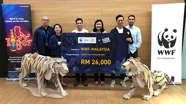 Tiger Beer x PMC cheque presentation to WWF MY