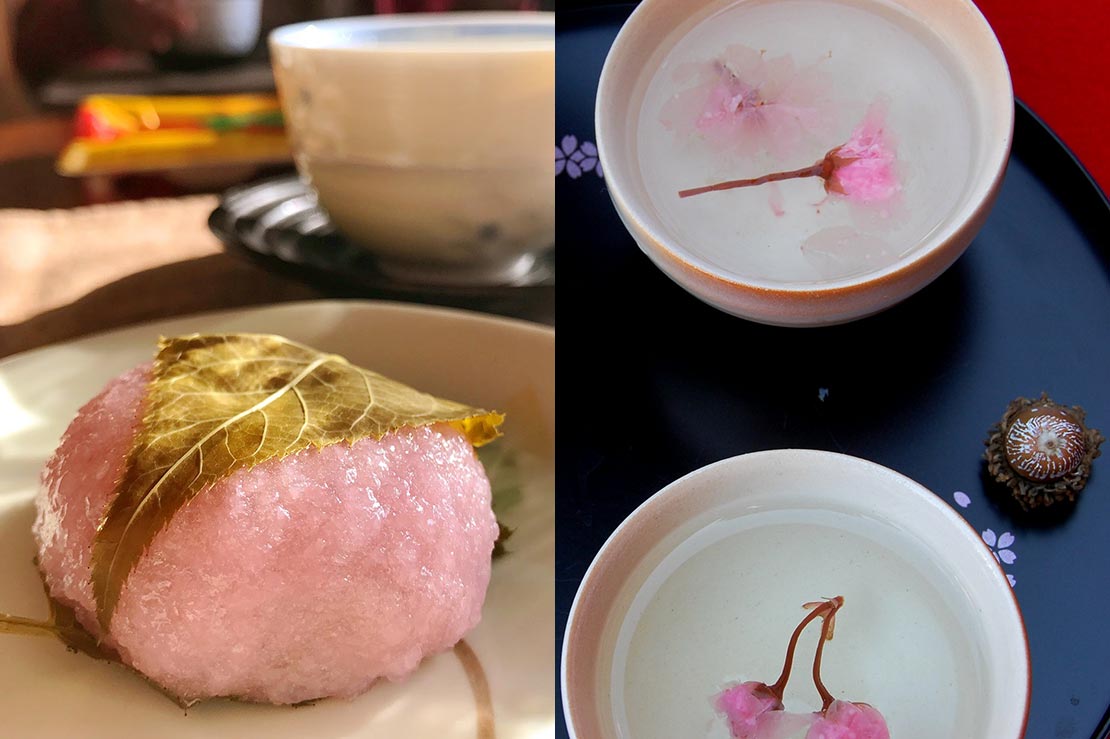 Sakura Mochi and Tea