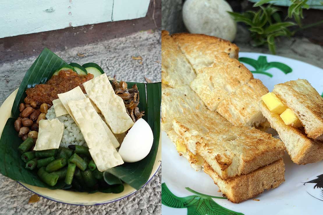 Rasa Rasa Penang nasi lemak and Benggali toast with kaya and butter