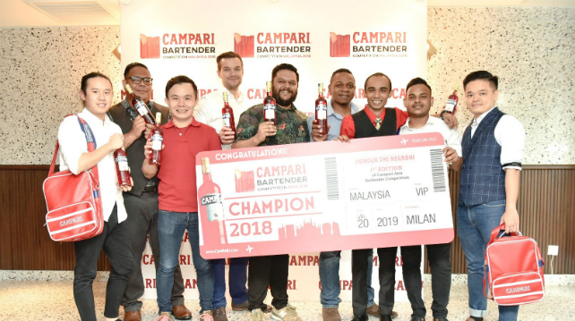 Malaysia's first champion for the Campari Bartender Competition ASIA 2018