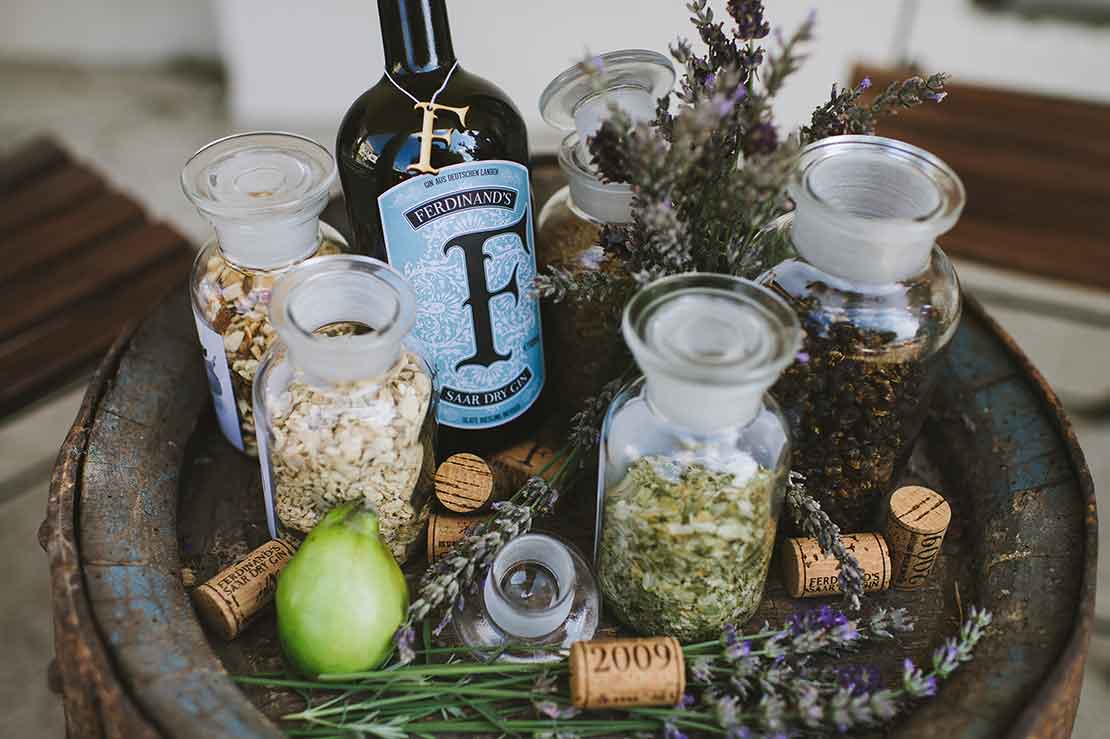 Was gin first made with grapes or grains?